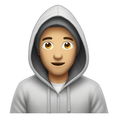 man in hoodie talking to the phone sticker