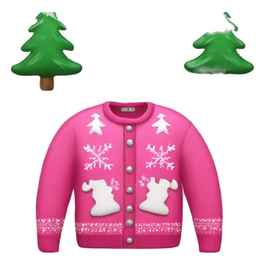 Pink ugly christmas sweater sticker