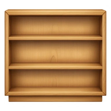 a single-tier bookshelf without books sticker