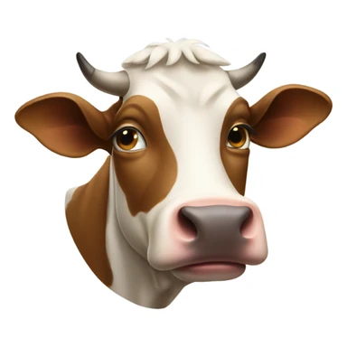 Cow wearing a turtleneck  sticker