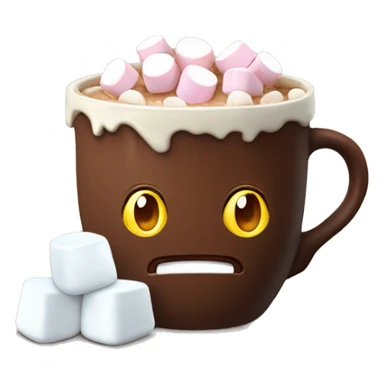 cacao in a mug with marshmallows sticker