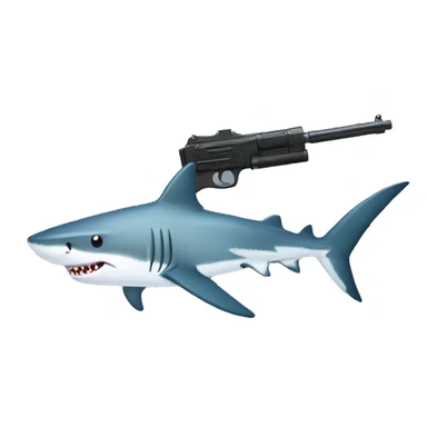 shark with a gun sticker
