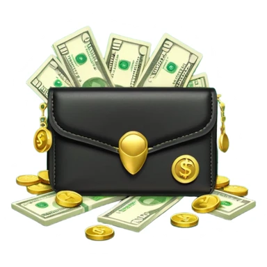 Aviator money emoji, wallet full of cash, casino vibe, premium 3D emoji style, clean, no background
 sticker