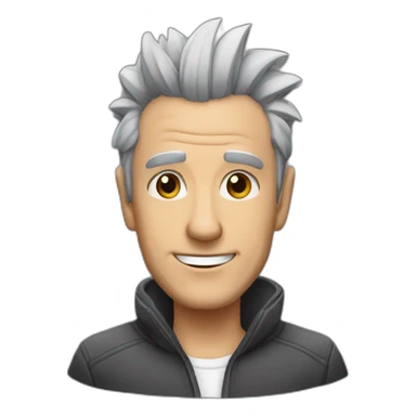 criswell spike gray hair sticker