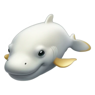 Gold beluga sticker