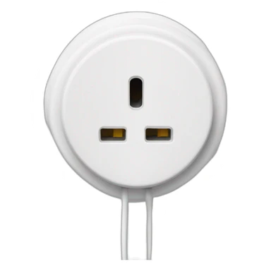 socket plug white sticker