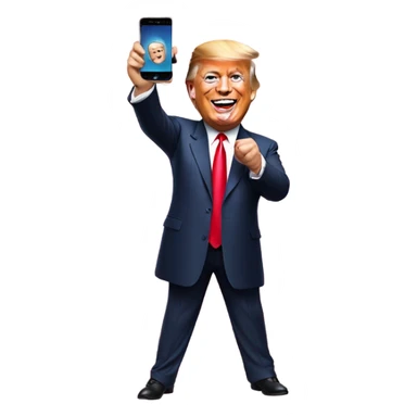Donald trump on tiktok sticker