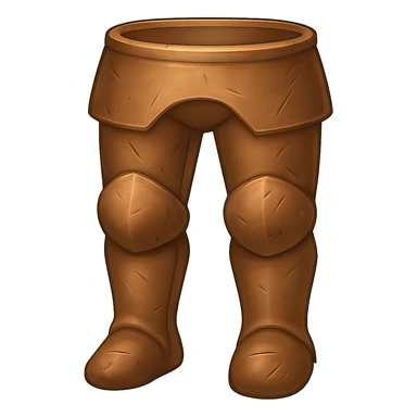 Transform these diamond platelegs into bronze platelegs, slightly worn and used, with some scratches or dents, in the style of emoji. The background should be transparent. sticker