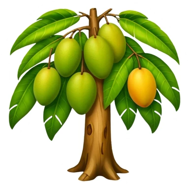 Mango tree, very less mangos, big and heavy leafs. sticker