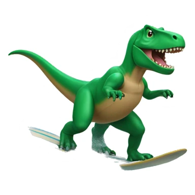 Trex Surfing on a wave sticker