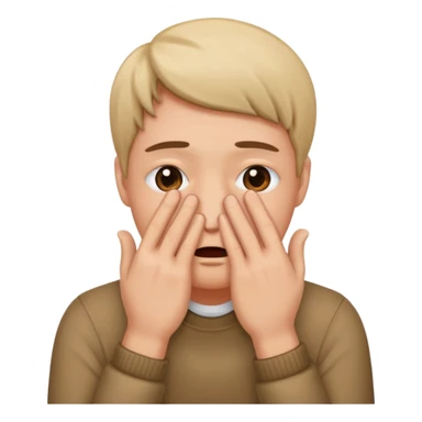😳 but with hands completely covering face sticker
