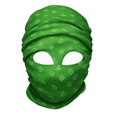 green bandana mask sticker