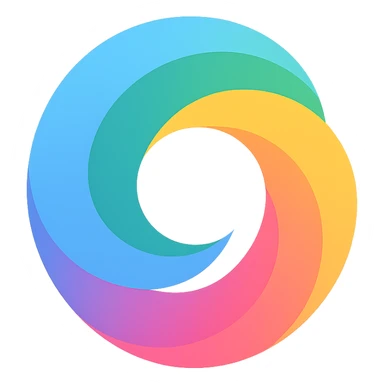 colorful abstract Gemini AI inspired logo icon, no text sticker