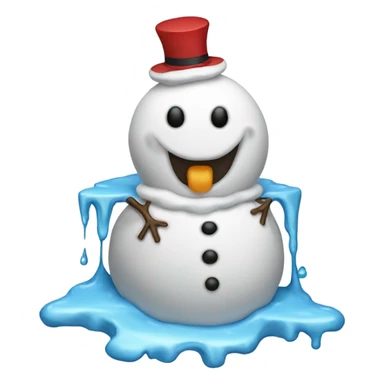 Melting snowman sticker