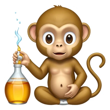A monkey with baby oil sticker