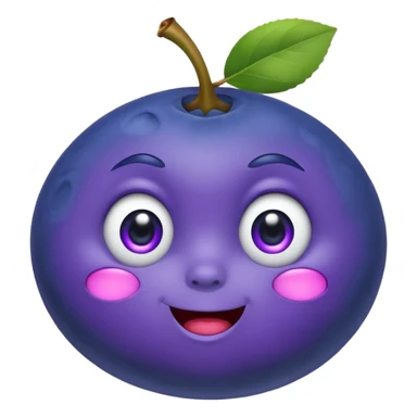 blueberry with a stupid clueless face sticker