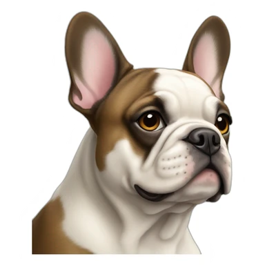 dog French Bulldog in profile sticker
