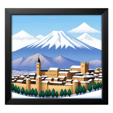 Granada con la montaña necada sticker