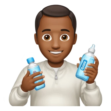 p diddy holding baby oil sticker