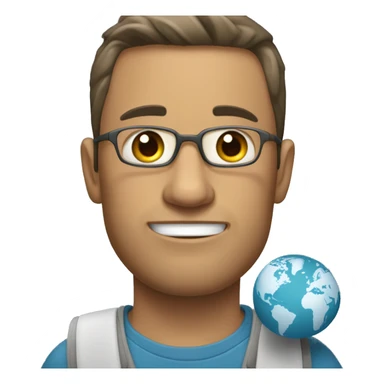 Un homme offrant des fournitures scolaires à une écolière heureuse  sticker