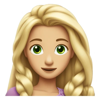 Rapunzel with green eyes and long eyelashes sticker