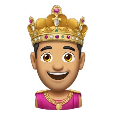 Ms Dhoni with crown  sticker