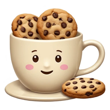 COOKIES CUP CONTAINS COFFEE INSIDE sticker