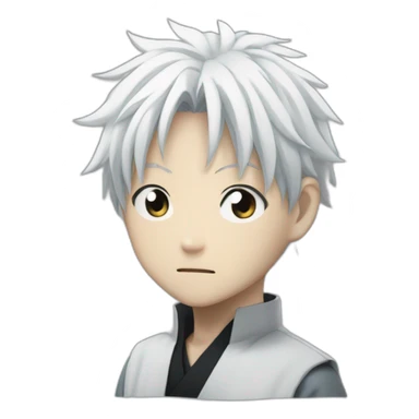 gojo satoru with white hair in jujutsu kaisen sticker