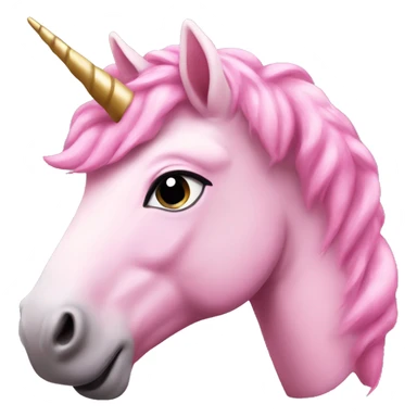 Pink unicorn emoji original version🦄 sticker