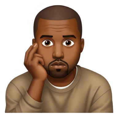 kanye west, pondering sticker