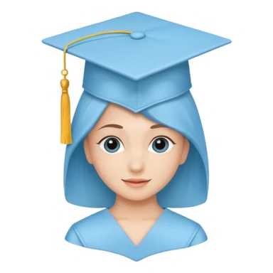 cappello da laurea per un corso terminato blu celeste danza aerea esame bello piccolo sticker