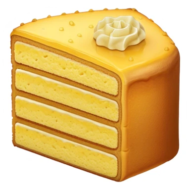 sweet simple slice of sponge cake sticker