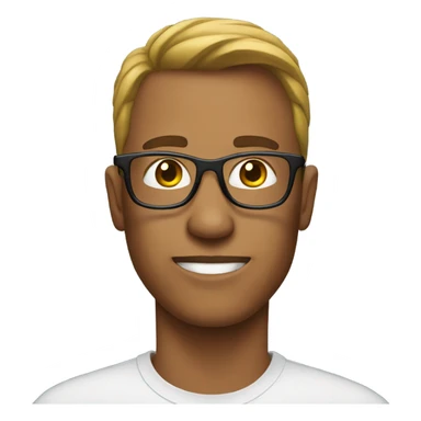 Man wearing a glasses and t-shirts sticker