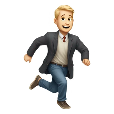 a white man playing hopscotch sticker