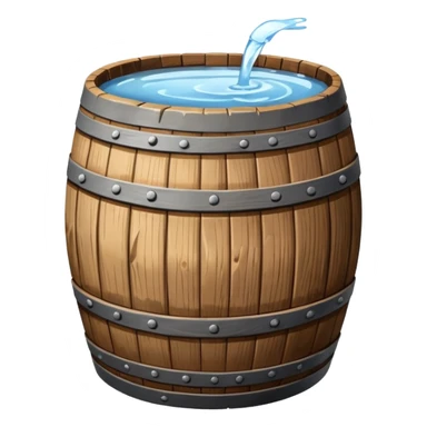 Water collecting whiskey barrel sticker