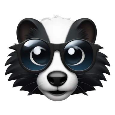 Skunk with shutter shades sticker