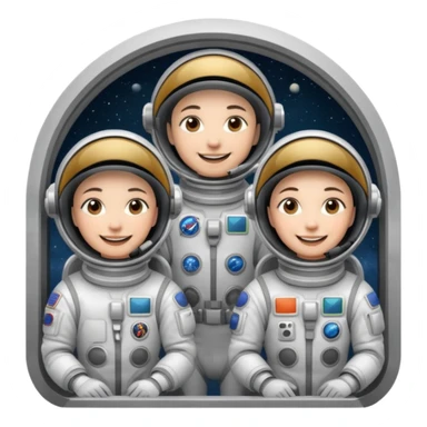 Space Station Crew, in space station sticker