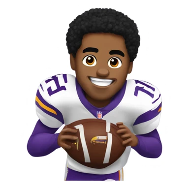 Minnesota vikings wide receiver Justin Jefferson super hyped winning the Super Bowl  sticker