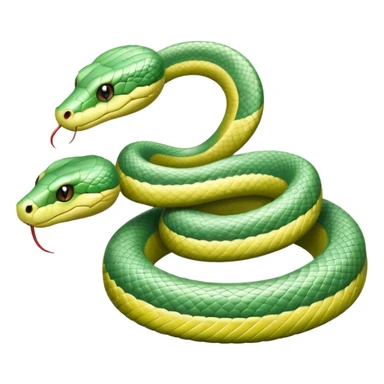 A pastel green snake sticker