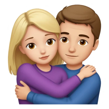 man hugging a girl sticker