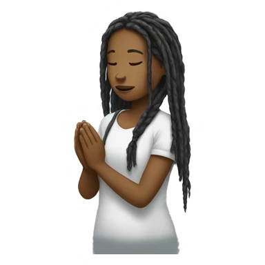 a girl with dreadlocks praying for Paris sticker