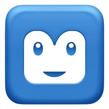 blue square with white letters HIS sticker