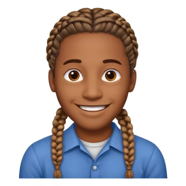 Brownskin man with braids  sticker