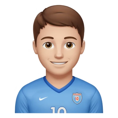  patriots player number 10 brown hair pale blue eyes sticker