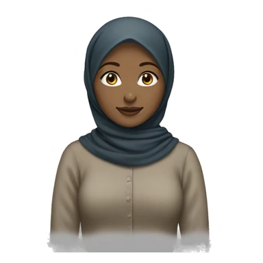 hijabi girl with white skin tone sticker