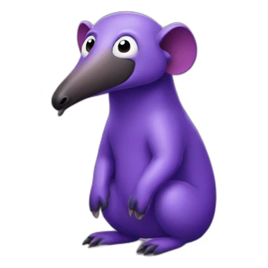 Purple anteater sticker