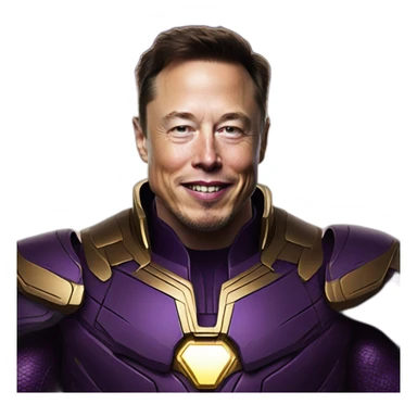 Elon musk as thanos sticker