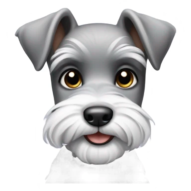 Smiling schnauzer puppy sticker