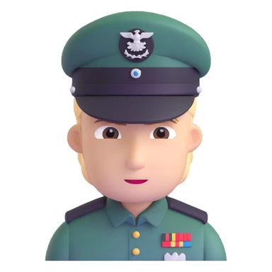 Star Wars Imperial officer with kepi cap and no epaulets, olive-gray uniform sticker