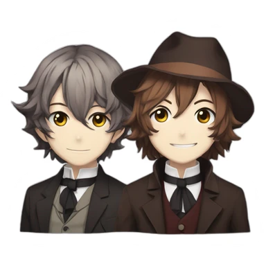 Chuuya and dazai from bungo stray dogs sticker